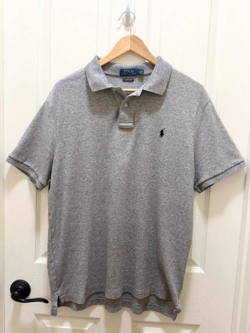 Polo Ralph Lauren Men's CottonCustom Fit Polo Shirt Size XL  Grey Casual